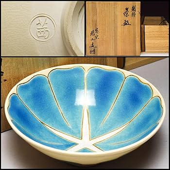 茶道具　色絵　朝顔絵　平茶碗　与し三　共箱　清水焼　京焼　夏　茶会　稽古　茶事 清水焼 平茶碗 色絵 朝顔